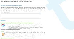 Desktop Screenshot of carnetinstaladorelectricista.com